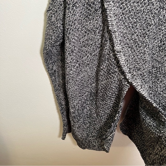 Abercrombie & Fitch Open Front Cardigan Marled Black White L - Picture 9 of 11